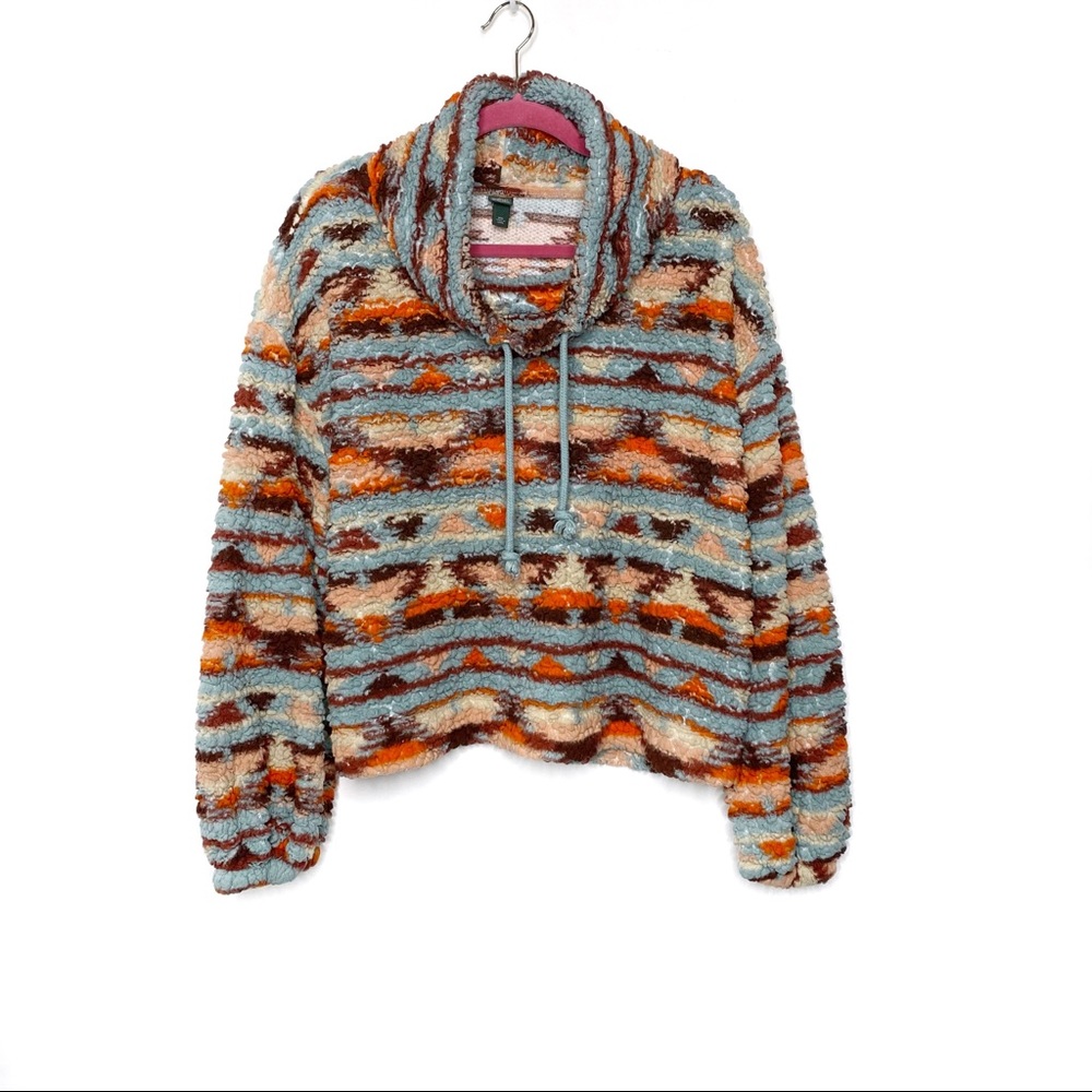Wild Fable Target Southwest Teddy Cowl Neck Pullover Fleece size XXL